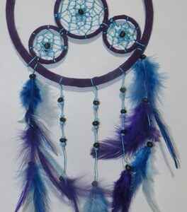 New Age Dream Catcher Suede Purple Feather