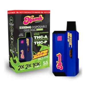 NUMB SOUR DIESELTHCA THCP SHROOMS DISPO 5.5G