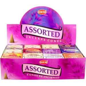 HEM CONES DISPLAY ASSORTED 48CT