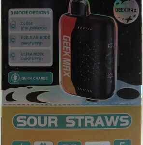 GEEK MAX SOUR STRAWS BX 5CT