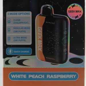 GEEK MAX WHITE PEACH RASPBERRY BX 5CT