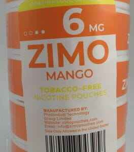 ZIMO POUCHES MANGO 6MG ROLL 5CT