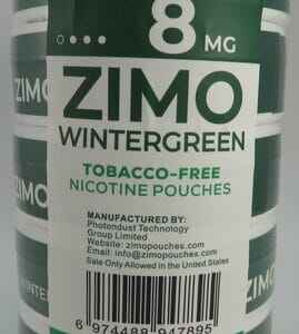 ZIMO POUCHES WINTERGREEN 8MG ROLL 5CT