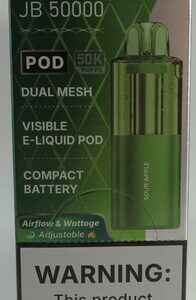 YOVO 50K POD SOUR APPLE BX 5CT