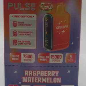 GEEKBAR PULSE RASPBERRY WATERMELON BX 5CT