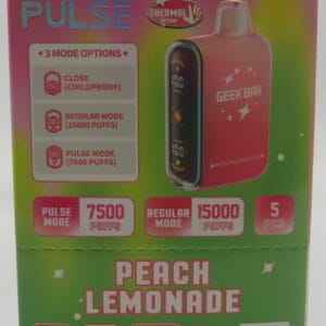 GEEKBAR PULSE PEACH LEMONADE BX 5CT