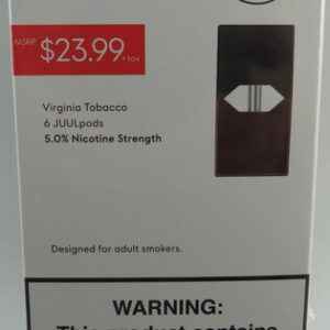 JUUL PODS VIRGINIA TOBACCO 5.0% 6PK PP$23.99 SINGLE