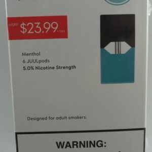 JUUL PODS MENTHOL 5.0% 6PK PP$23.99 SINGLE