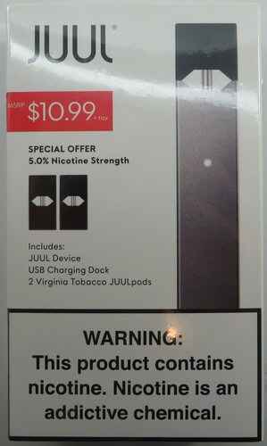JUUL KIT WITH 2PK VIRGINIA TOBACCO 5.0% PP$10.99