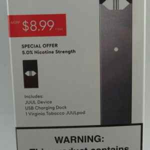 JUUL KIT WITH 1PK VIRGINIA TOBACCO 5.0% PP$8.99