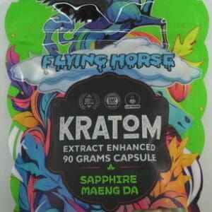 FLYING HORSE KRATOM CAPSULES SAPPHIRE MAENG DA 132CT 90G