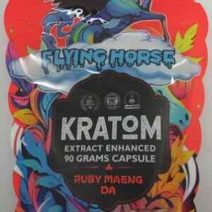 FLYING HORSE KRATOM CAPSULES RUBY MAENG DA 132CT 90G