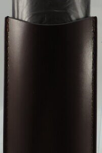 FUJIMA VEGAN LEATHER BROWN CIGAR CASE 2-SLOT 2474L