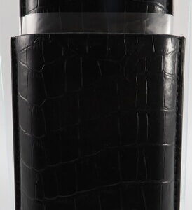 FUJIMA VEGAN LEATHER BLACK CIGAR CASE 3-SLOT 2476L
