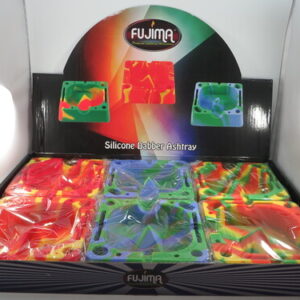 FUJIMA SQUARE SILICONE ASHTRAY 5IN SA107 BX 6CT
