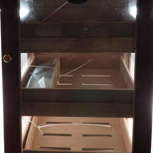 LUCIENNE 5-TIER DARK BROWN HUMIDOR CABINET BE52