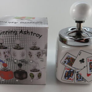 FUJIMA PLAYING CARD CERAMIC SPINNING ASHTRAY A220