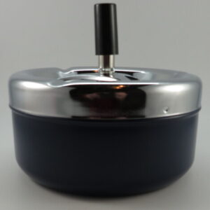 FUJIMA 5IN BLUE ROUND SPINNING ASHTRAY A31
