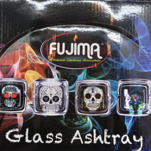 FUJIMA 4.5IN SQ ASHTRAY SUGAR SKULLS GA46 BX 6CT