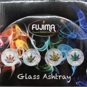 FUJIMA ROUND SHINE ASHTRAY TRIPPY LEAF GA60 BX 6CT