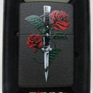 ZIPPO 49778 ROSE DAGGER TATTOO DESIGN