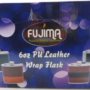 FUJIMA LEATHER WRAP COLOR FLASK 6OZ FD122 BX 8CT