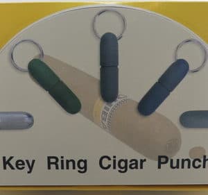 RUBBERIZED CIGAR PUNCH W/KEY RING BK50 BX 50CT