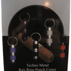 TECHNO METAL CIGAR PUNCH KEY RING BK20 BX 20CT