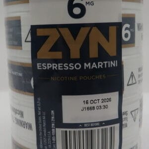 ZYN POUCHES ESPRESSO MARTINI 6MG ROLL 5CT