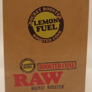 RAW ROCKET BOOSTER CONES LEMON FUEL BX 12CT