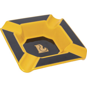 LUCIENNE YELLOW & BLACK SQUARE CIGAR ASHTRAY A271