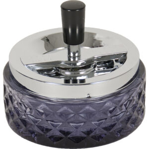 FUJIMA 4.75IN SPINNING ASHTRAY SMOKY BLACK A99