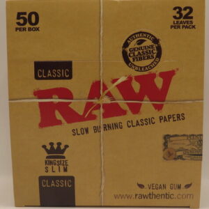 RAW CLASSIC PAPERS KING SIZE SLIM 32PK BX 50CT