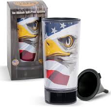 FUJIMA SPIT BUD SPITTOON FLAG WITH EAGLE MJ17