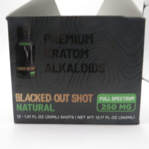 RAVE KRATOM BLACKED OUT SHOT NATURAL 1OZ BX 12CT