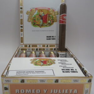 ROMEO Y JULIETA 1875 DELUXE NO.2 GLASS TUBE BX 10CT