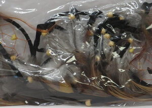 DREAM CATCHER 3.5X9IN TRIPLE MOON WITH PENTAGRAM BLACK DC216