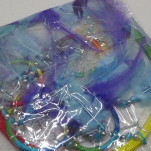 DREAM CATCHER 6IN MULTI COLORED WITH FEATHERS DC66