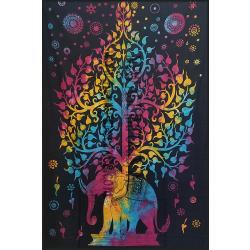 TAPESTRY 54X86 ELEPHANT TREE OF LIFE TST-ETT