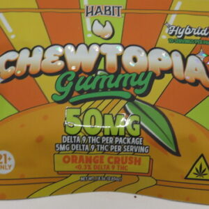 HABIT CHEWTOPIA D9 GUMMY ORANGE CRUSH 50MG