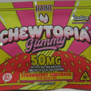 HABIT CHEWTOPIA D9 GUMMY STRAWBERRY LEMONADE 50MG