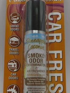 SMOKE ODOR CAR SPRAY PINEAPPLE COCONUT 1OZ