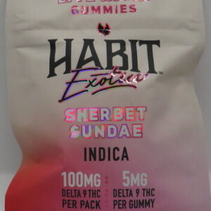 HABIT EXOTICS D9 GUMMIES SHERBET SUNDAE 20PK
