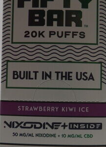 FIFTY BAR 20K NIX+CBD STRAWBERRY KIWI ICE BX 5CT