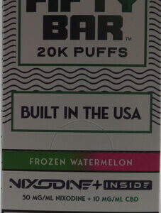 FIFTY BAR 20K NIX+CBD FROZEN WATERMELON BX 5CT