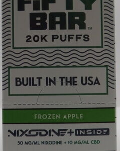 FIFTY BAR 20K NIX+CBD FROZEN APPLE BX 5CT