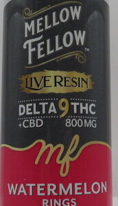 MELLOW FELLOW D9+CBD GUMMIES WATERMELON RINGS 800MG