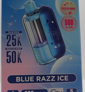 GEEKBAR CLR BLUE RAZZ ICE BX 5CT