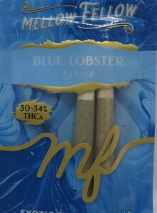 MELLOW FELLOW THCA PREROLL BLUE LOBSTER 1GM 2PK BX 15CT