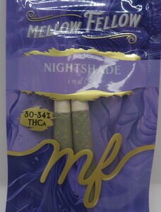 MELLOW FELLOW THCA PREROLL NIGHTSHADE 1GM 2PK BX 15CT